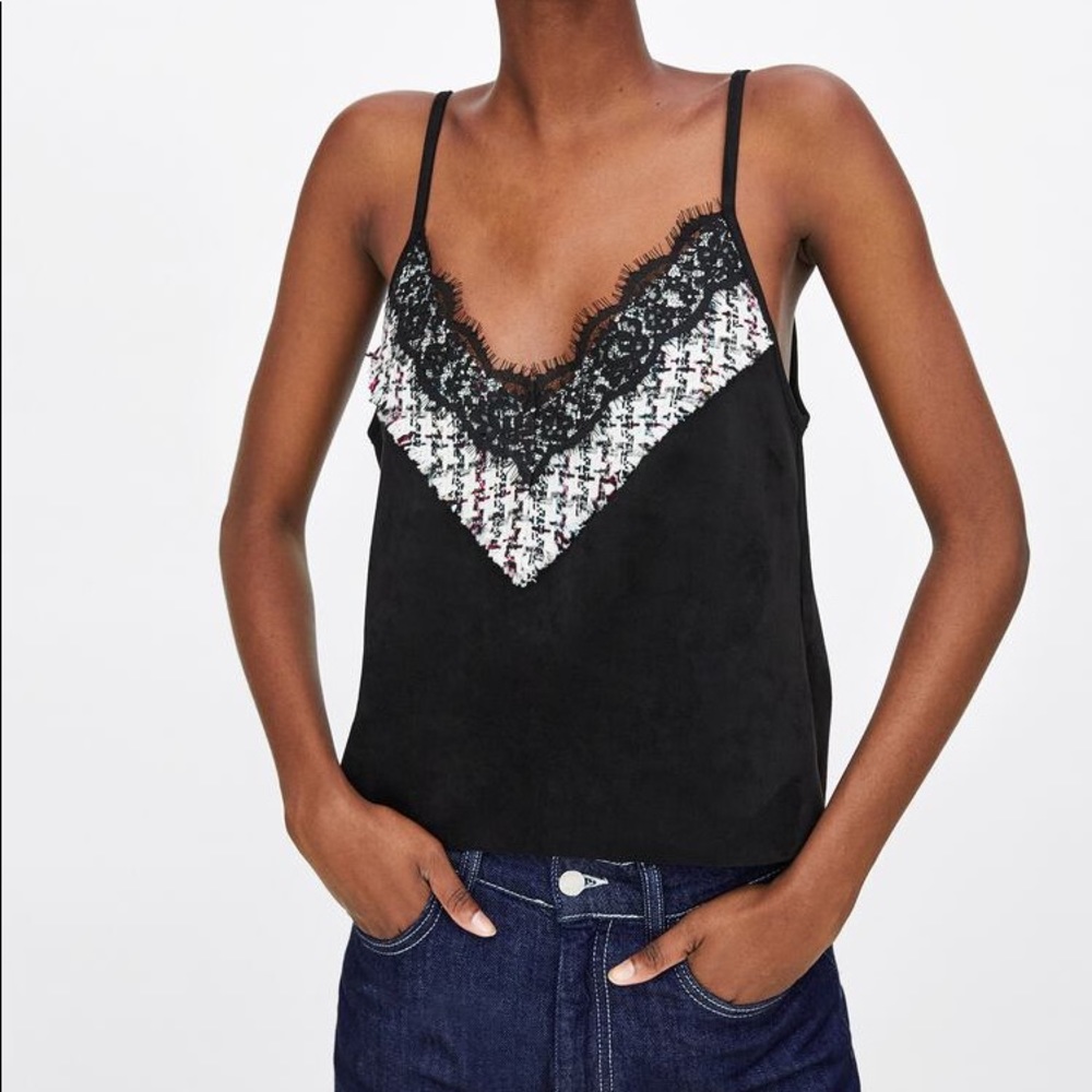 ZARA Velvet Blouse